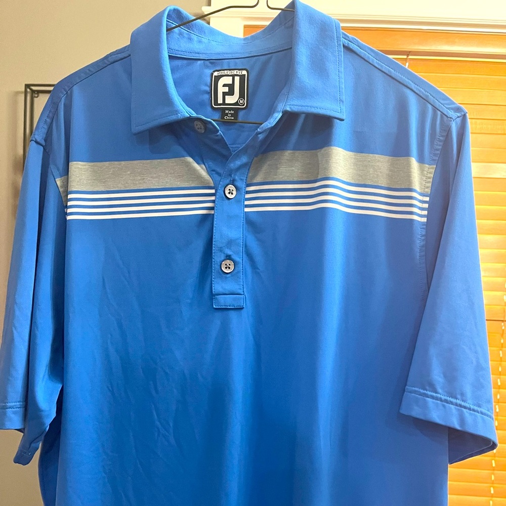 FootJoy Blue and Gray Men's Polo Shirt
